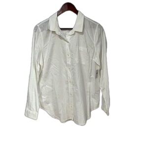 Old navy white long sleeve button closure size large